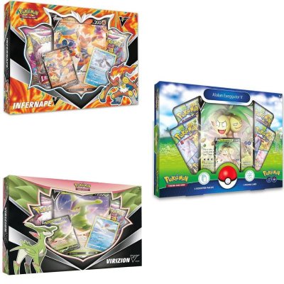 Pokémon Alolan Exeggutor Virizion Infernape V box Keräilykortit
