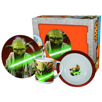 Star Wars Aamiainen asetettu posliini motiiveja Yoda